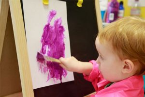 Painting at Kids Korner Day Nurseries